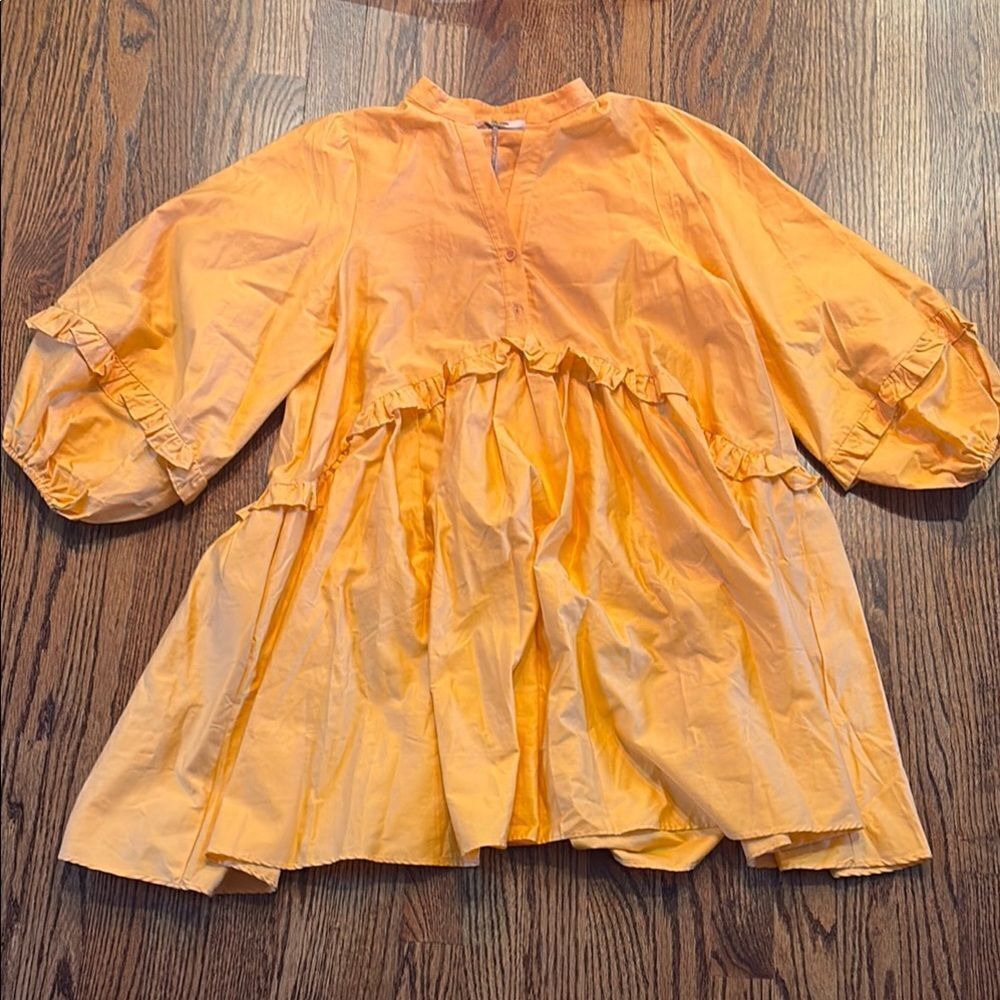 Anthropologie Devotion Twins Ruffled Mini Dress - Picture 3 of 7